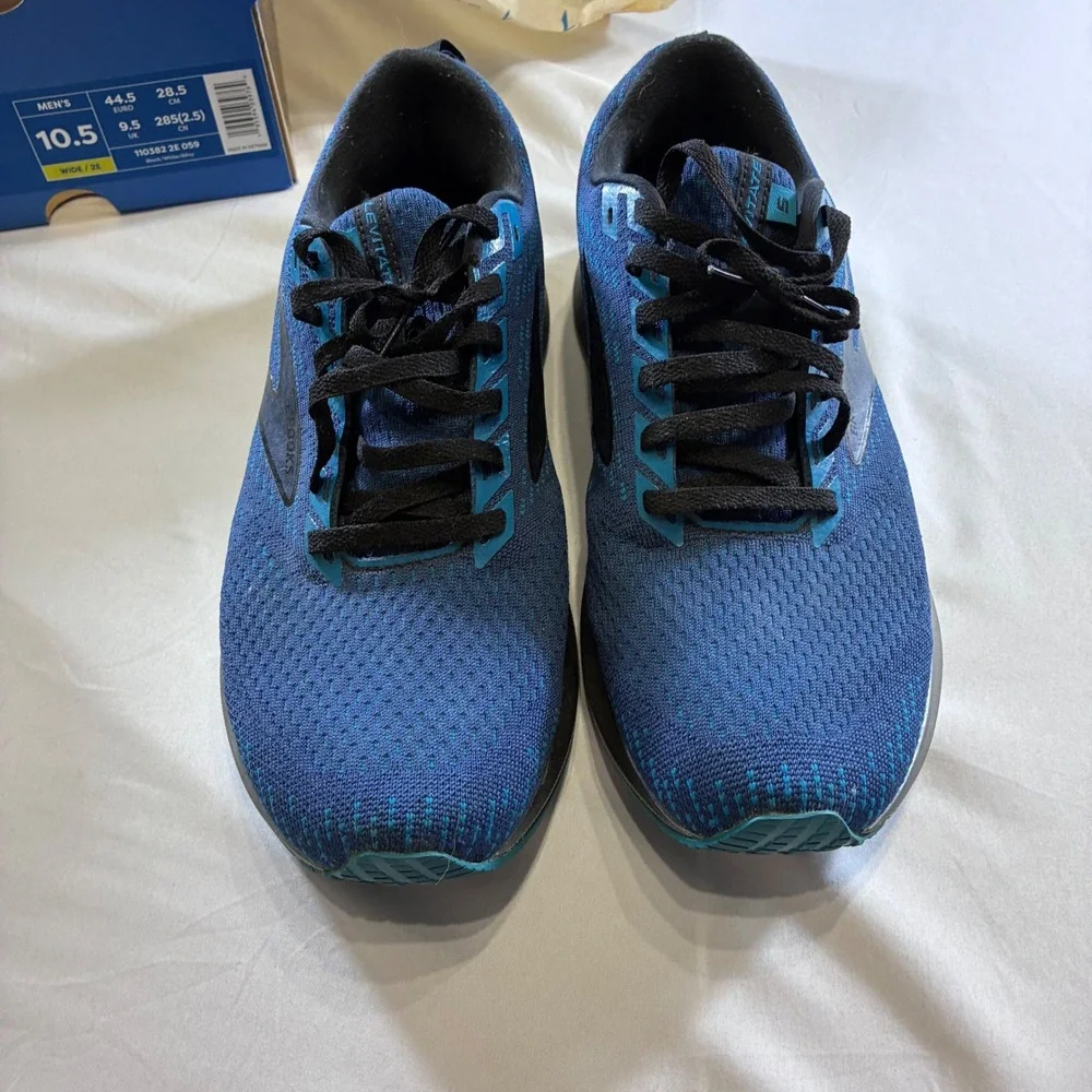 Brooks Levitate 5 Mens Running Shoes Blue Black Silver 1103701D412 Neutral 10.5